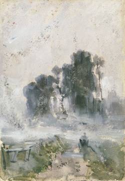 Guillaume Vogels, Fog. Watercolour and gouache on paper. Royal Museums of Fine Arts of Belgium, Brussels