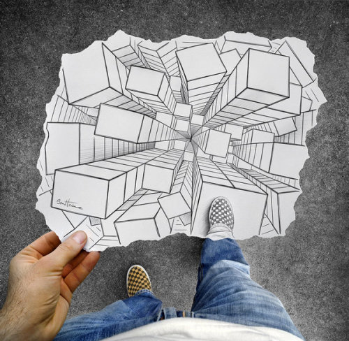 relativetoearth:  Ben Heine - Pencil Vs. Camera 