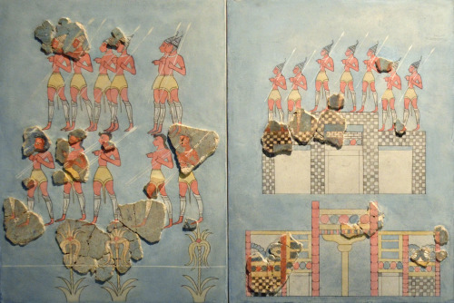 greek-museums:Archaeological Museum of Thebes:Wall paintings from the palatial building of Orchomeno