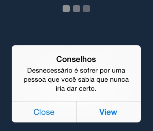 'Para e pensa'