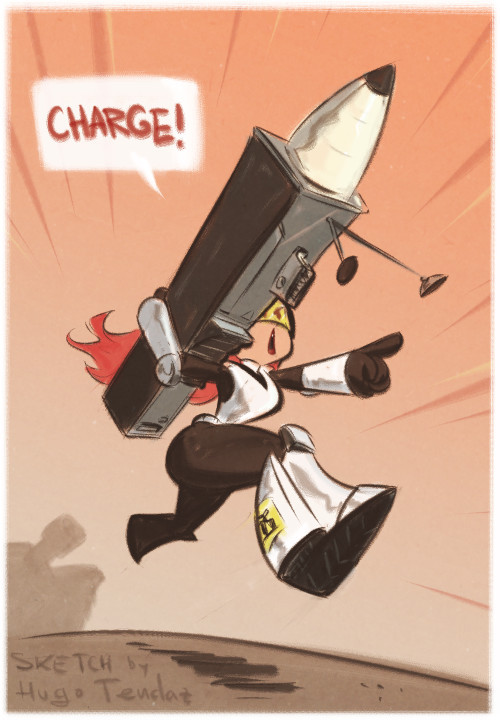   Newgrounds Blam Girl - Charge - Cartoony PinUp Sketch  Charge! And enlist to Newgrounds today,