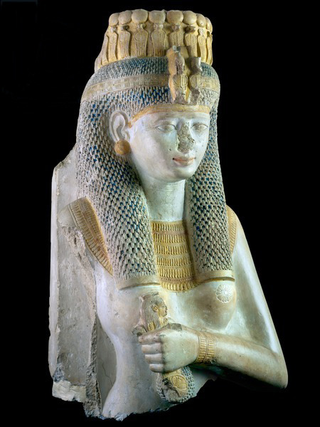 grandegyptianmuseum:Statue of MeritamenDespite the fact that only the titles of the queen are visibl
