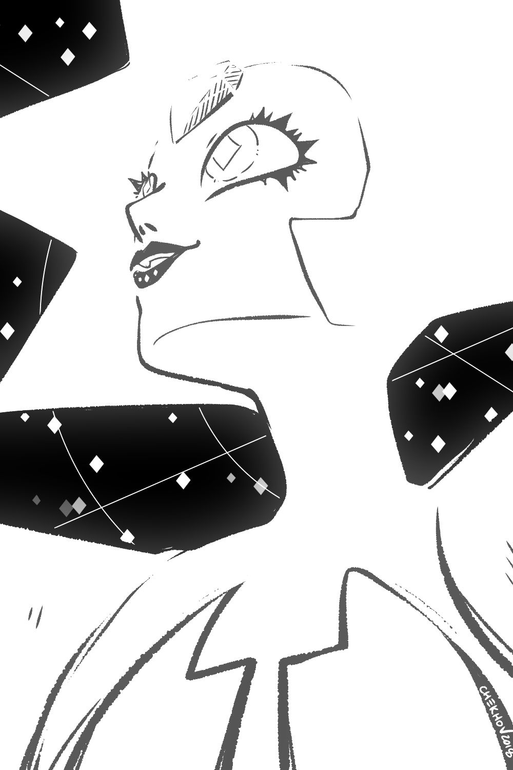 chekhovdraws:＊⁂*♢  The luminous White Diamond♢*⁂＊