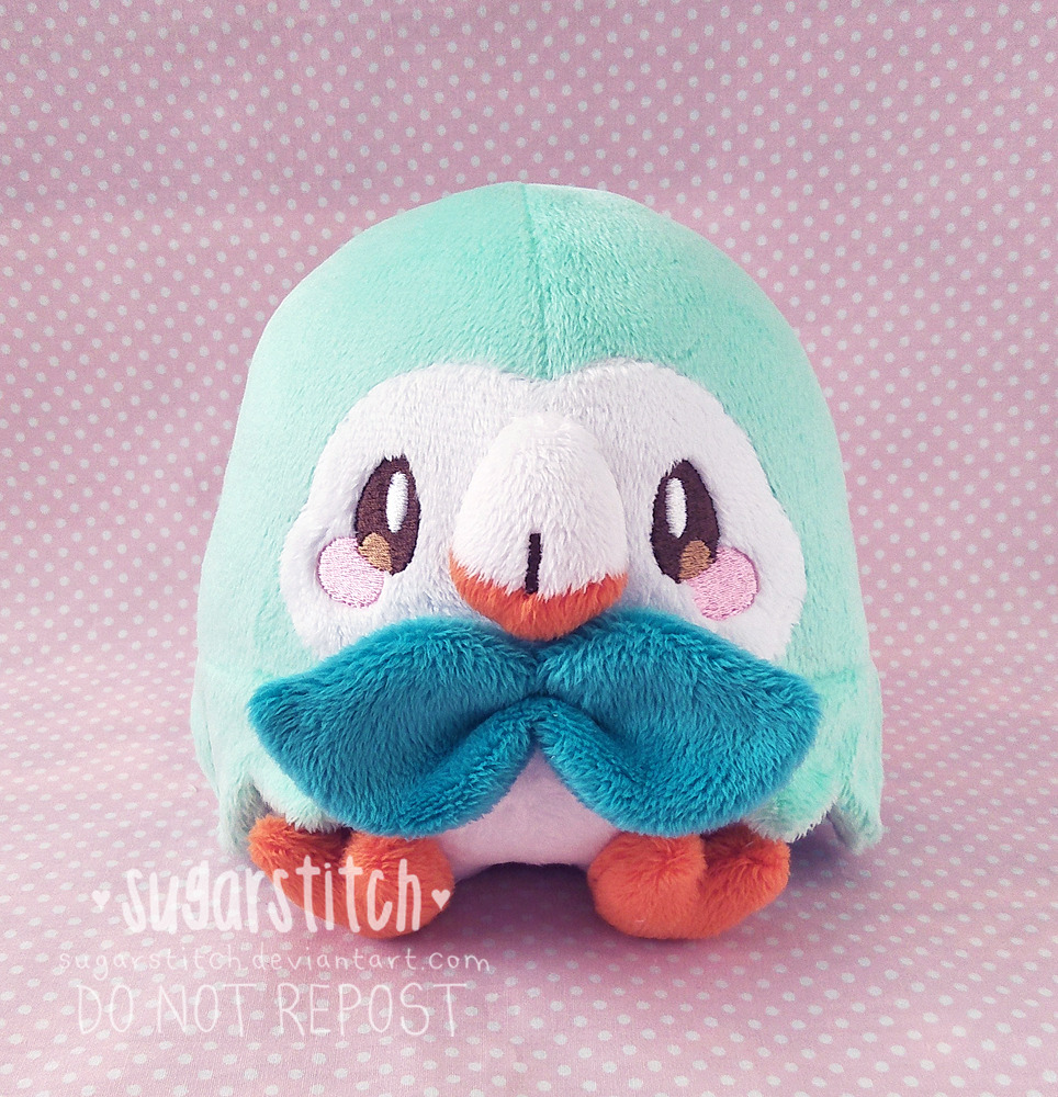 Sugarstitch Studio Regular And Shiny Rowlet Custom Plush