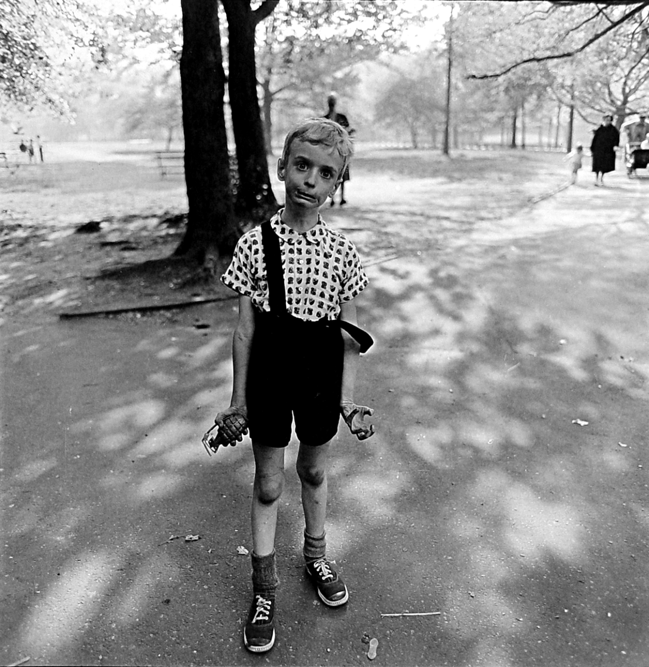 onlyoldphotography:  Diane Arbus: Child with Toy Hand Grenade in Central Park, New