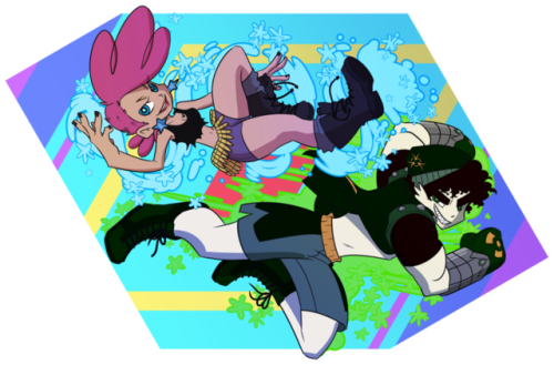 Commission for the lovely @squimoo (and @magistelle ) featuring Mammom and Wizzie of course~&nb