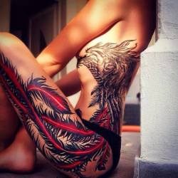 chrissy-chaos-remains:  Lepers Audrey’s Phoenix tattoo