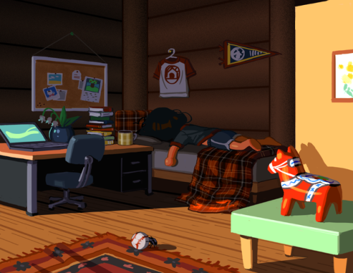 whimwood: My mayor’s cabin bedroom (can’t figure out why tumblr messes with the war