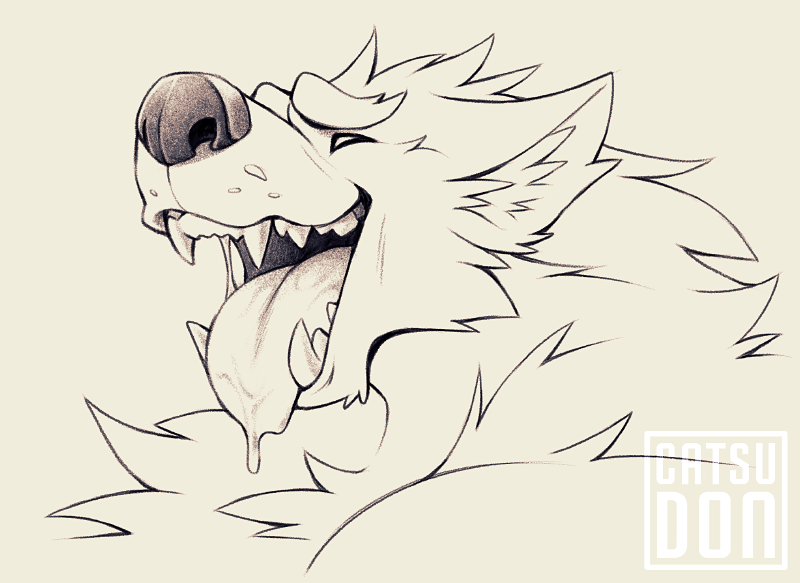 catsudon:  big woof needs to be fed    💦👅 Twitter / FurAffinity / Patreon