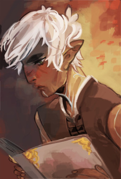 dragy-age:fenris and books is one of my favorite