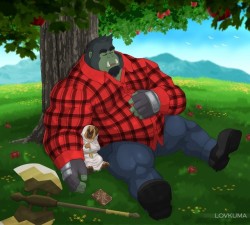 clownhauler99:  Rest for our weary adventurers Artist lovkuma Characters aruphonse &amp; brawl9977  Sources [Fully Clothed] [“Relaxed” Mode]  