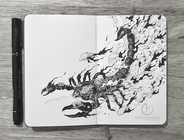 jedavu:  More Whimsical Doodles Created In Moleskine Notebooks, Made With Just Black
