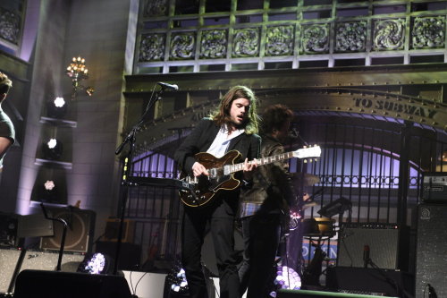 Mumford &amp; Sons perform “The Wolf” on Saturday Night Live on April 11, 2015. Photos © 2015/Dana E