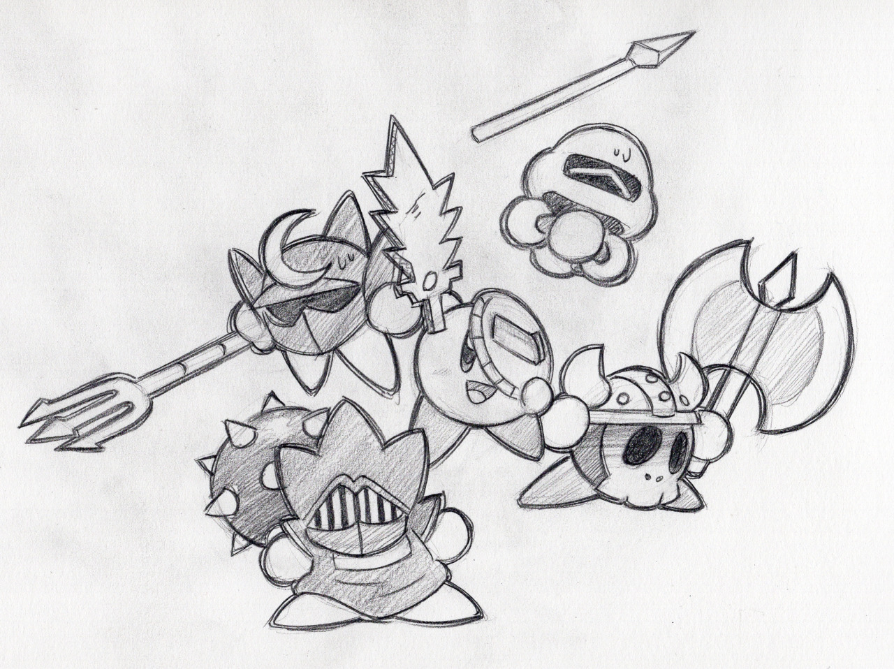 kirby meta knight coloring pages