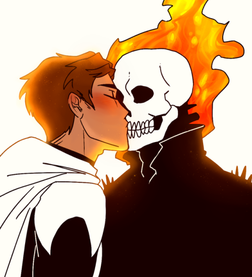 slight redraw of a romantic fireplace kiss. im funny please clap