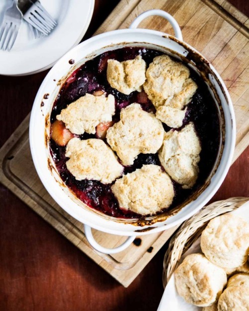 Porn photo foodffs:  Biscuit-Topped Plum Cobbler  Really