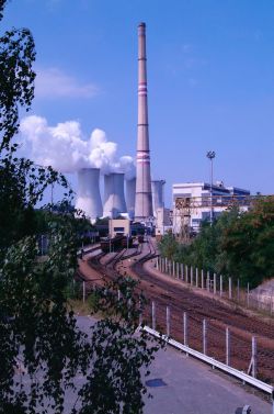 fuckyeahchimneys:  Chvaletice, Czech Republic. The tallest chimney of the Czech Republic was built in 1977 and it’s 305 meters (1001 ft) tall. It’s part of the Chvaletice Power Station, and it’s also the tallest free-standing structure in the whole