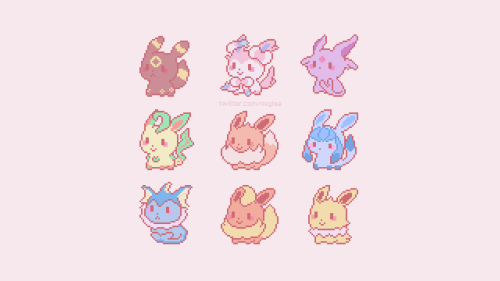pokemon-personalities: Here are some pokedoll pixels I made recently!! I really missed making these 