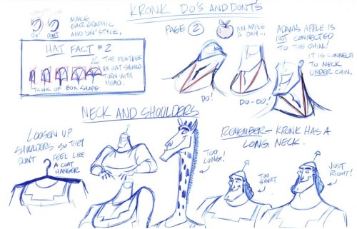 penciltests:Kronk Model Sheets by Tony Bancroft &ldquo;The Emperor’s New Groove&rdquo;