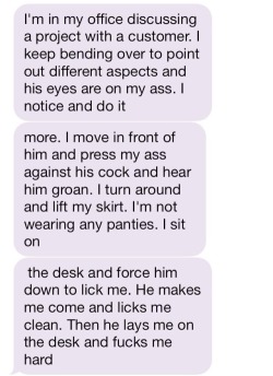 Lockedup4Her:  Asked Her To Tell Me About A Guy Fucking Her In Her Office ;)  😎😎