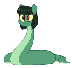 A fearsome snakepony.R-right?