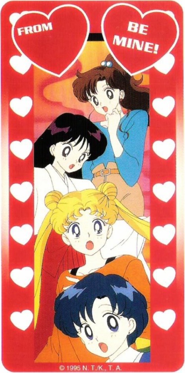 animenostalgia:Valentine’s day’s right around the corner–here’s scans of the American Sailor Moon Valentine cards (perfect to print out or email to friends for dose of 1995 in 2015.)