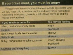 cloperella:  psych2go:  Read about it here: What Are Food Cravings and Why Do They Exist?  I’m surprised “anything and everything” didn’t mean “all of the above”    I must be the angriest person on earth than.