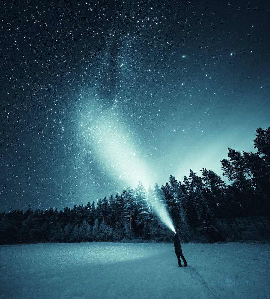 laatteenightthoughts:  archatlas:  Night Sky Joni Niemelä   Breathtaking 😍