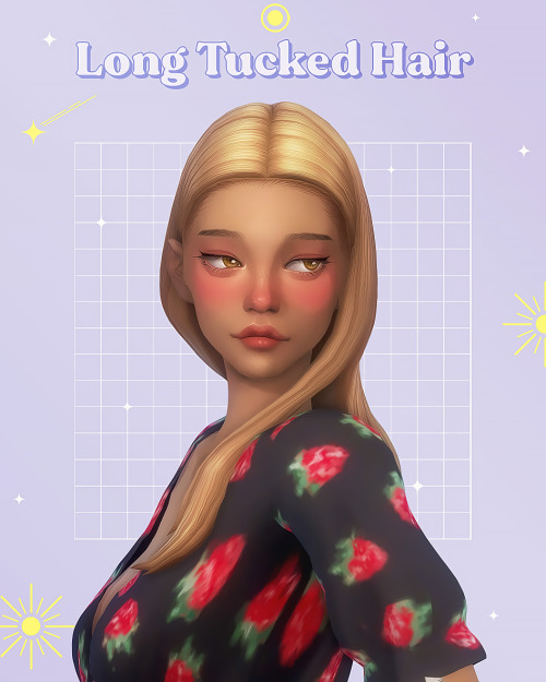 Lindi Hair A new wavy, pinned back hair for The Sims 4 ♡ It’s base-game compatible, low-poly a