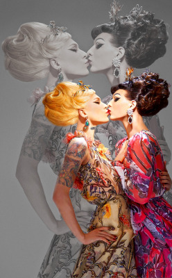 dragracemetohell:  Miss Fame &amp; Violet Chachki Photographed by Ali Mahdavi for Candy Magazine