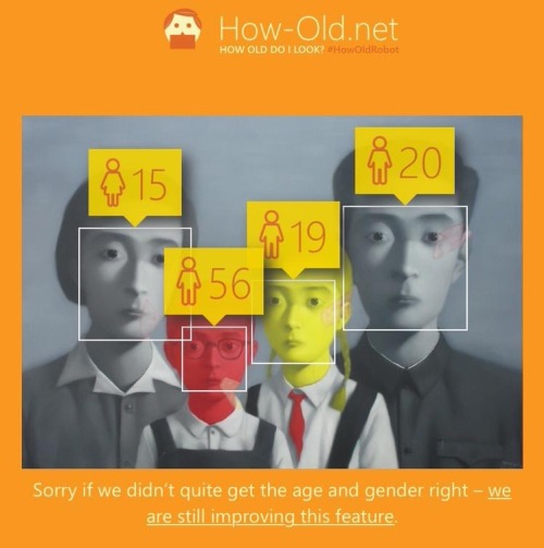 Playing around with the How Old Robot and I’m dying. The 56 year old kid might want to get tha