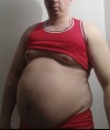 lardleader:My bf tells me to put on my workout clothes ,knowing very well how they fit me“not the same as before ,uh ?” He grabs my underbelly and jiggle it“time for your workout,pig”He exposes my belly and start feeding me the