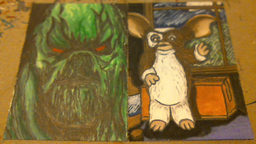 He’s that incredibly badass #SwampThing again and #Gizmo from #Gremlins, which was actually bought by the person who suggested it. They were especially cheap, but she commissioned a second cheapie #Haku from #SpiritedAway too. Stuff sold for once,...