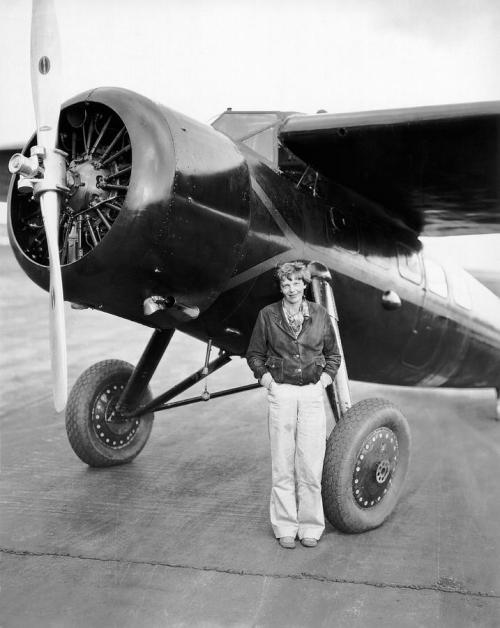 Amelia Earhart, just before she became the first person to fly solo from Honolulu to Oakland. | Janu