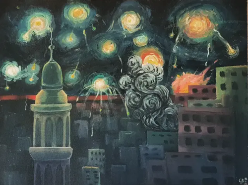 Nearly 4 Years Ago I Painted This To Work Through The Horror Of Witnessing 34 Palestinians Murdered By