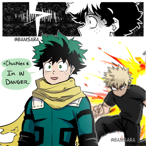 bamsara:Izuku baby WHAT ARE YOU DOING????anyway if Bakugo doesn’t hunt that dumbass down I stg