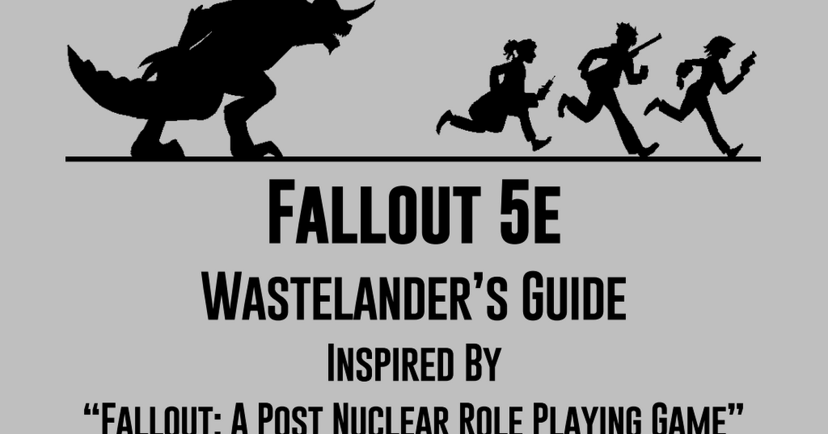 Fallout 5e Fallout 5e Pdf Fallout 5e Fallout 5e Pdf