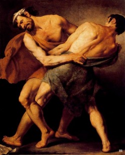 norbertogalicia: Two Wrestlers. 1637. Cesare Fracanzano. Italian 1605-1651. oil/canvas. Prado Museum.