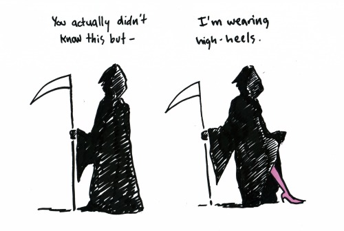 undeadmachinery:I always imagined the Reaper as a pretty chill guy. I’m working on a mini Dear Grim 