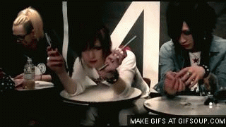 uta-oyo:  How we think of christmas : Then we make christmas food :  When you dont get gift from santa : And Mia is the new drummer lol : Sorry about that Merryx-mas  