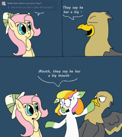 flutter-lost:  ask-apartment2b:  featuring http://flutter-lost.tumblr.com/  big wings = big mouths. seems legit  X3