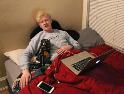 theonion:Sleeping Man Flanked By Laptop,