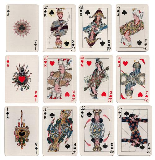 gamercrunch:An old set of playing cards from Iran, circa 1930. via reddit