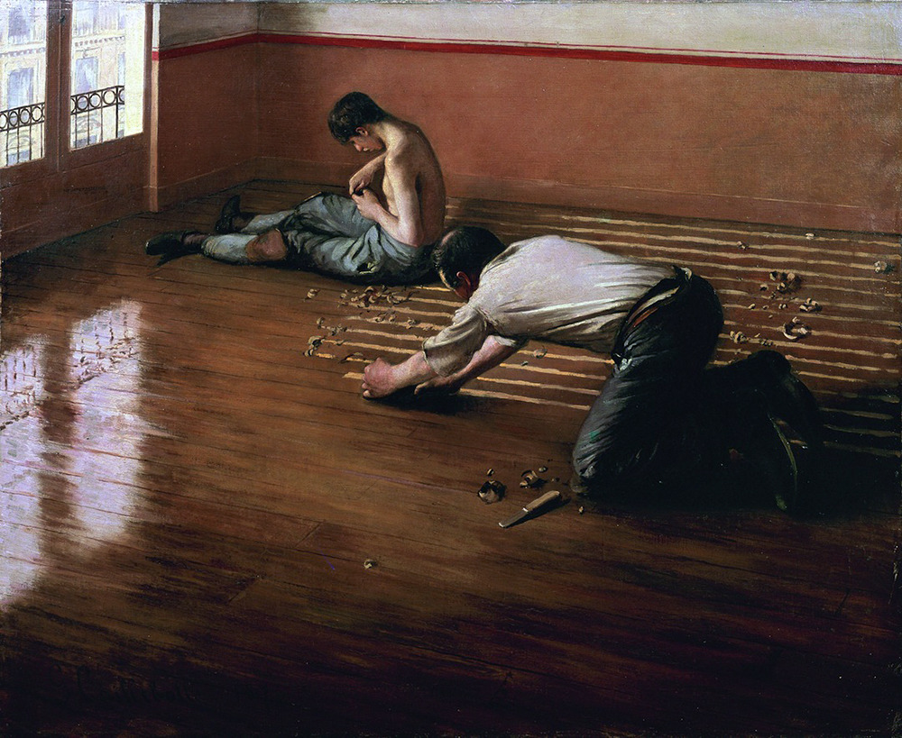 likeafieldmouse:  Gustave Caillebotte - The Floor Scrapers (1875-6) Original on