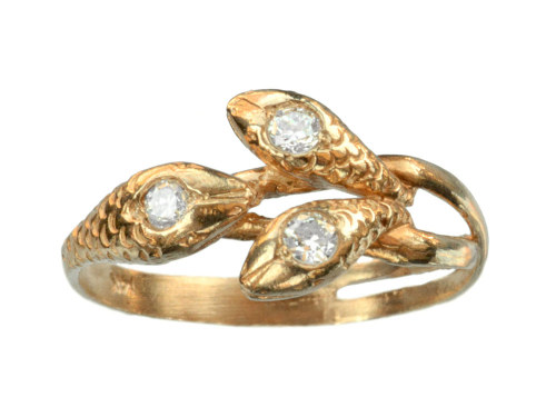 eriebasin:Vintage Three Snake Diamond Ring (online)