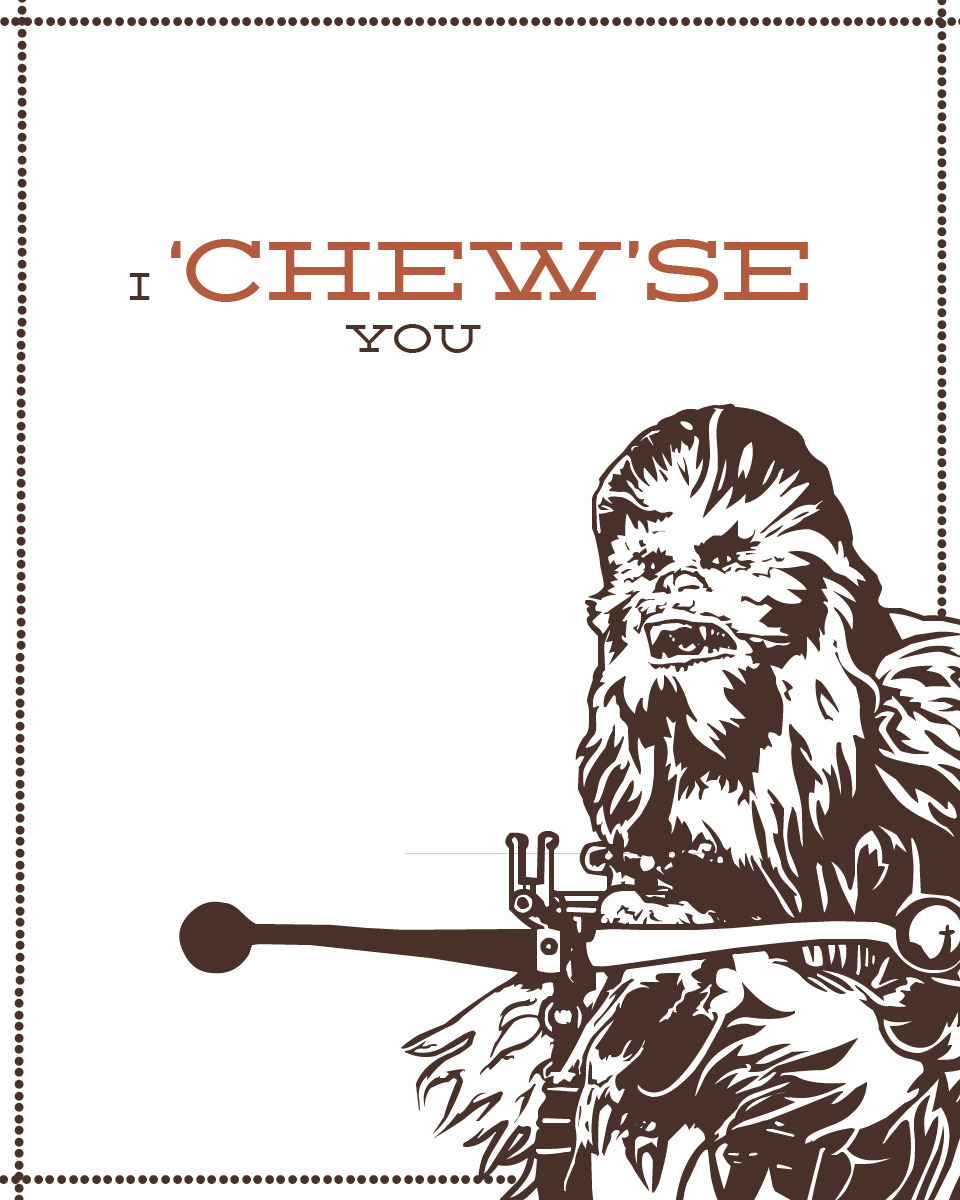 sexygeek74:  truebluemeandyou:DIY Star War Valentine’s Day Card Printables from