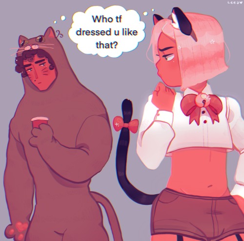 there’s always 2 types of cat boy that show up to the Hallowe’en party