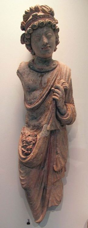 Buddhist sculpture from Kandahar in Afghanistan, Kushan Empire; 3rd-4th c. A.D.