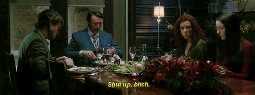 bowtiesandbrowncoats:   from Hannibal Season 1 Gag Reel (X) 