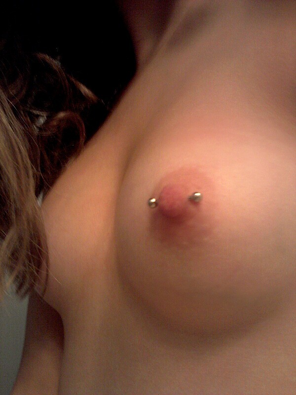 cutegirlswithpiercednipples:   My piercings are 3 months old today. I might have